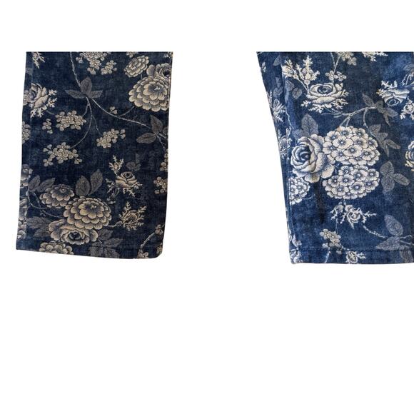 Lauren Ralph Lauren Jeans Women’s 10 Blue Floral Modern Straight Ankle Vintage - Picture 5 of 8